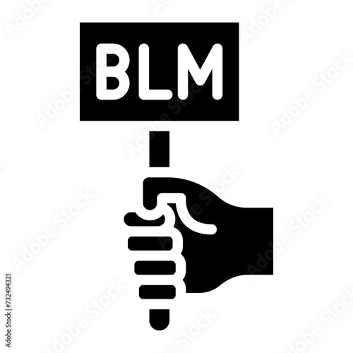 Black Lives Matter icon vector image. Can be used for Protesting and Civil Disobedience.