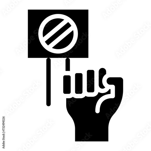 Boycott icon vector image. Can be used for Protesting and Civil Disobedience.