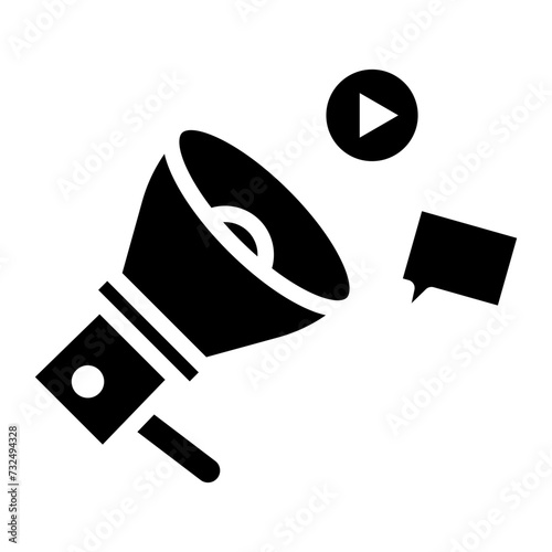 Campaign icon vector image. Can be used for Protesting and Civil Disobedience.