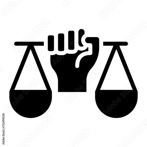 Civil Rights icon vector image. Can be used for Protesting and Civil Disobedience.