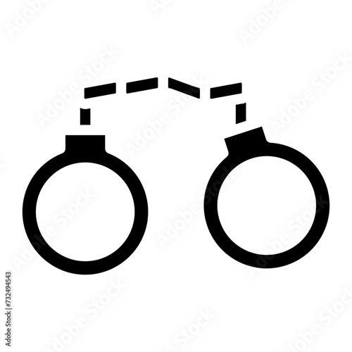 Handcuffs icon vector image. Can be used for Protesting and Civil Disobedience.