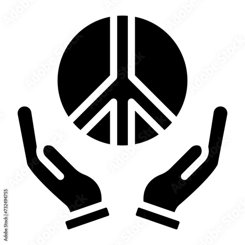 Peaceful icon vector image. Can be used for Protesting and Civil Disobedience.