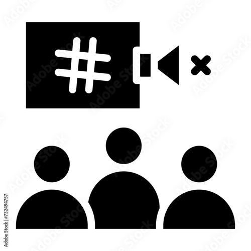 Silent Protest icon vector image. Can be used for Protesting and Civil Disobedience.