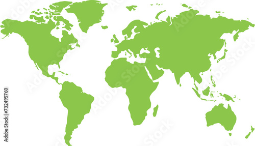 世界地図 緑