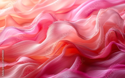 Pink Flower Waves Generative AI