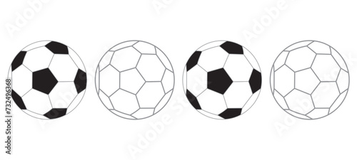 Soccer ball icon. football simple black style  Vector illustration.