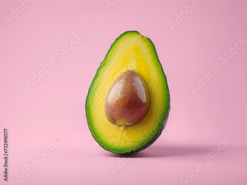 avocado on a pink background