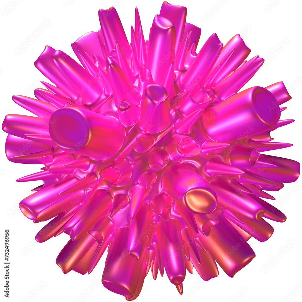 Obraz premium magenta and copper 3d render
