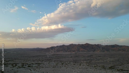 Aerial view of a beautiful sunset in Yuma, Arizona