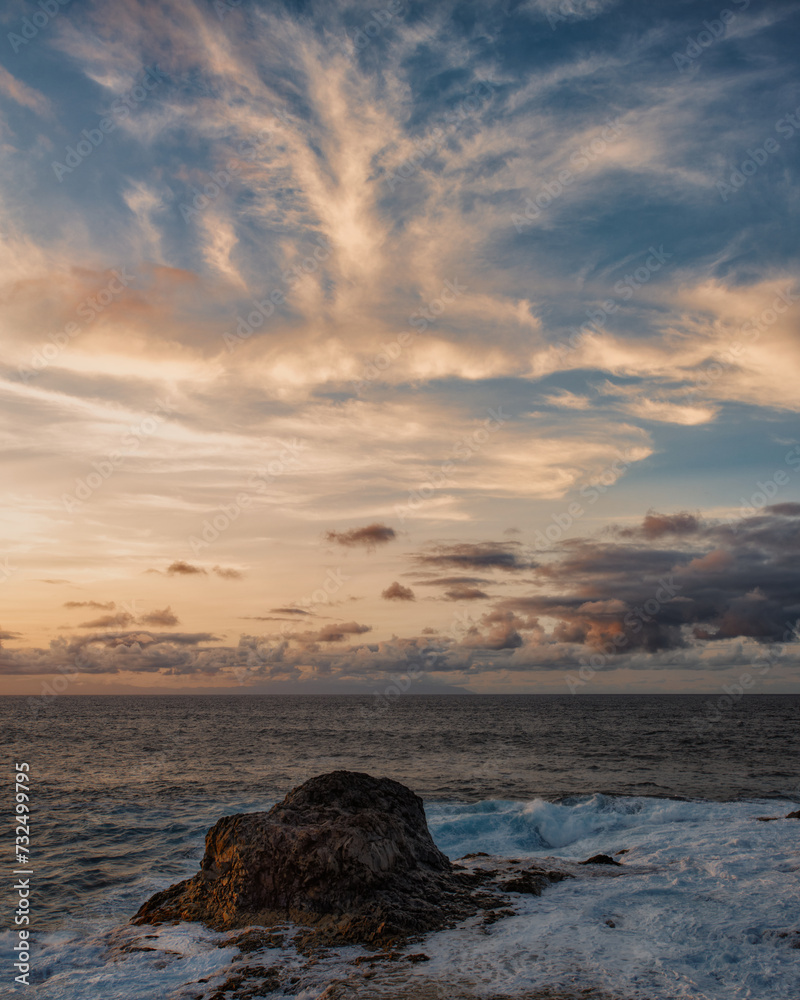 Sunset on the coast of Gran Canaria, Canary Islands