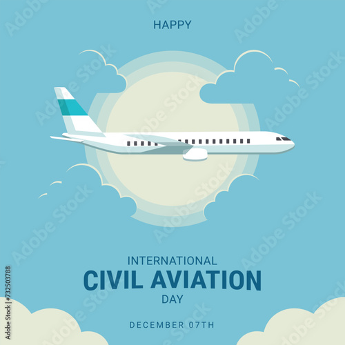 International Civil Aviation Day Vector Design