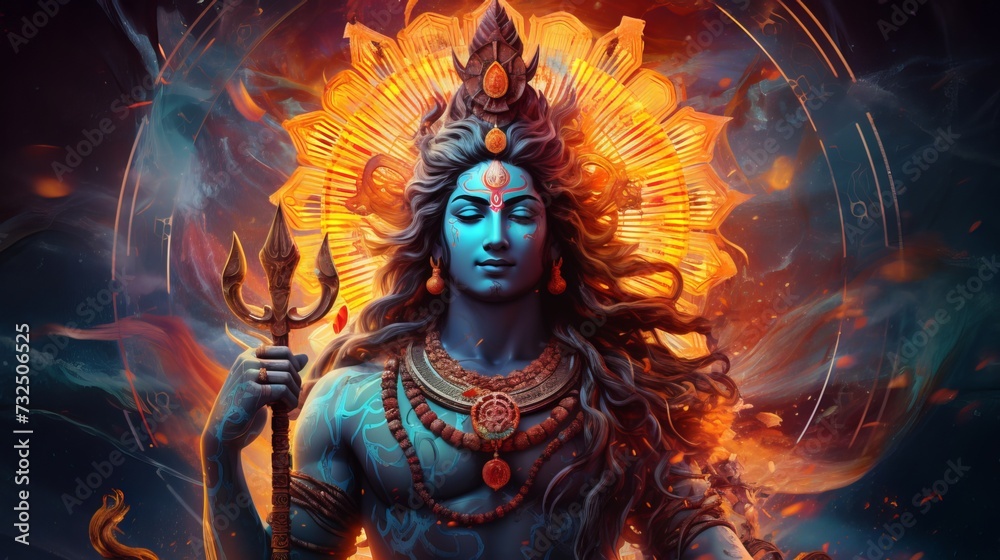 Divine Manifestation: Reverent Images of Lord Shiva in Worship Divine Manifestation: Reverent Images of Lord Shiva in Worship