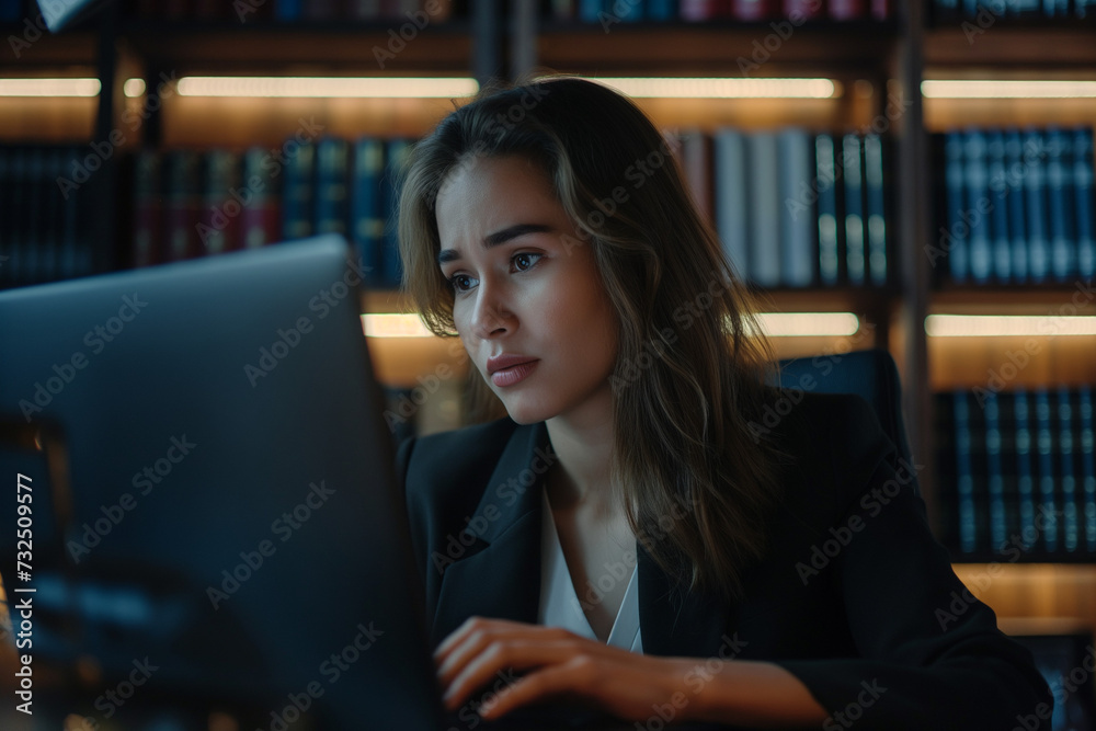 businesswoman working on laptop in cafe businesswoman working on laptop in cafe