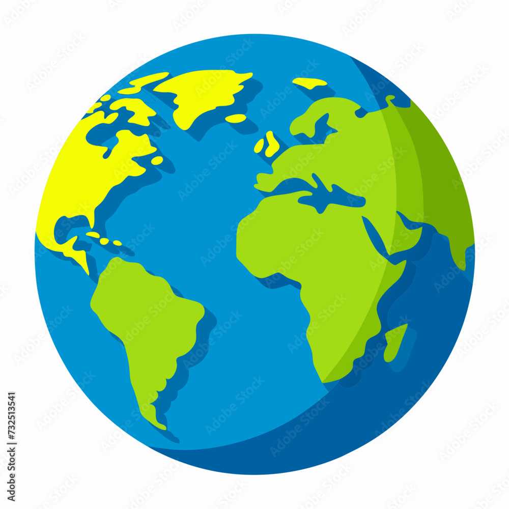 earth globe isolated on white vector earth globe isolated on white vector