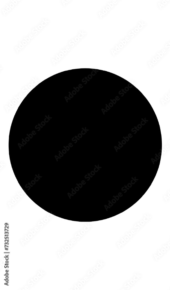 circulo negro sobre fondo blanco
