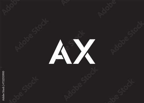 Initial Letter AX Logo Template Design