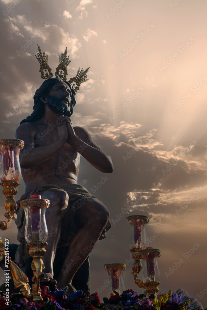 Obraz premium Semana santa de Sevilla, Jesús de las penas de la hermandad de la Estrella