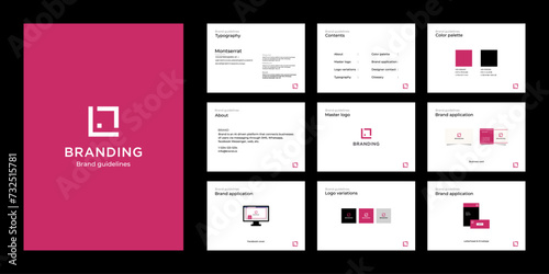 Minimalist luxury brand guide template