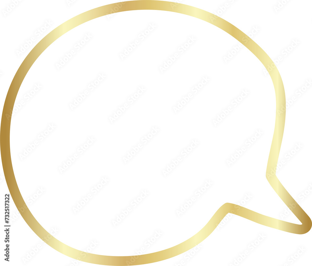 Golden speech bubble, chat, dialog, messenger Golden speech bubble, chat, dialog, messenger