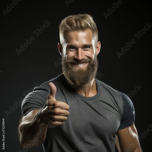 Man With Beard Giving Thumbs Up © fysaladobe