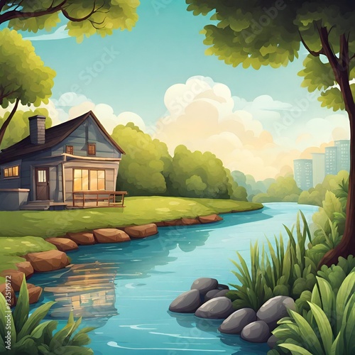 house on the lake