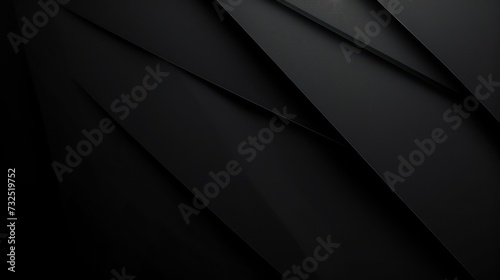 3d abstract black shape background with asymmetrical pattern, 3d render, and realistic