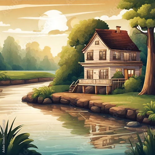 landscape with house