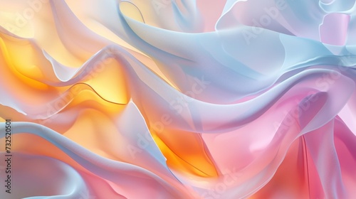 Wallpaper Mural Flowing abstract design with pastel colors. Torontodigital.ca