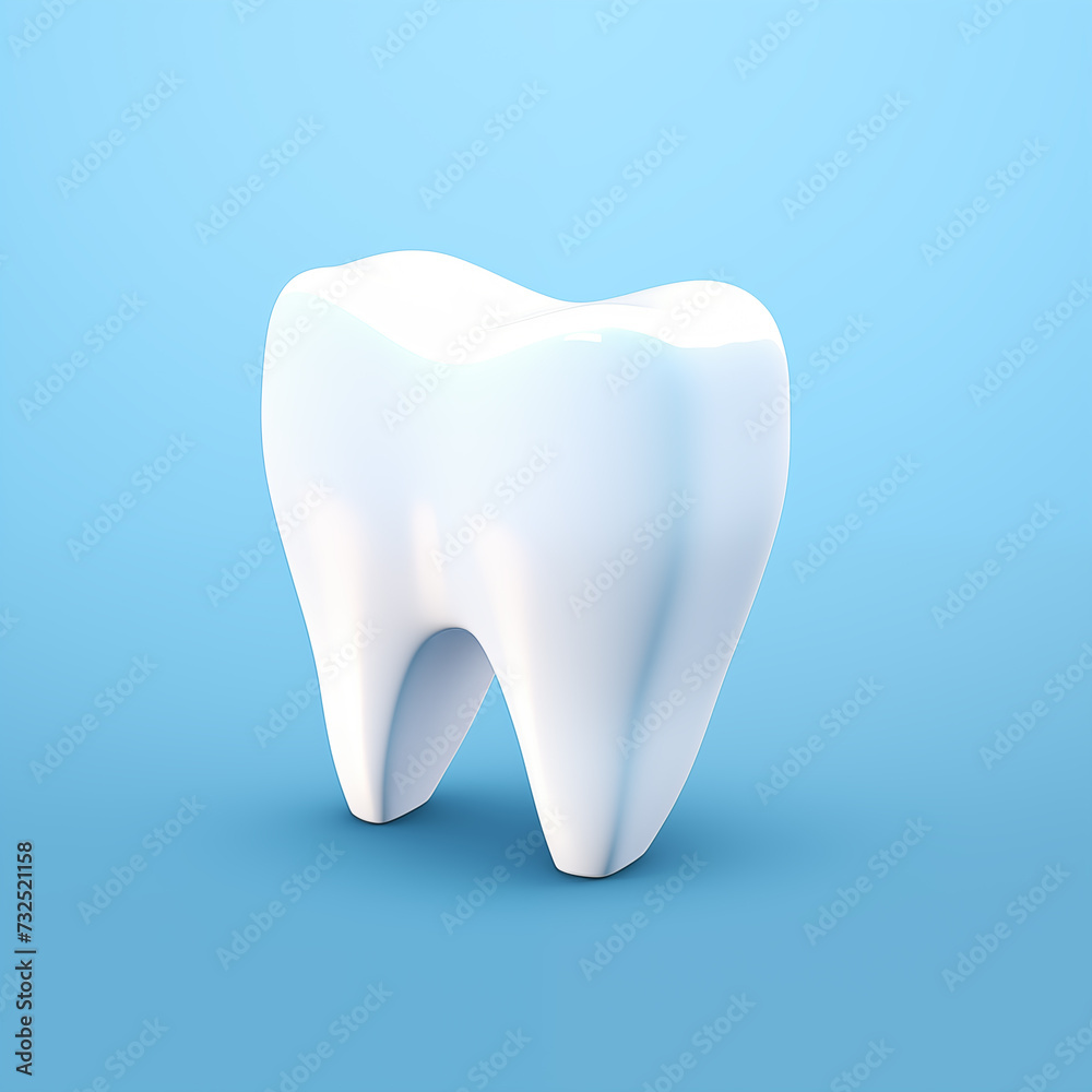 White tooth icon on blue background, dental care and health, dh, illustration White tooth icon on blue background, dental care and health, dh, illustration