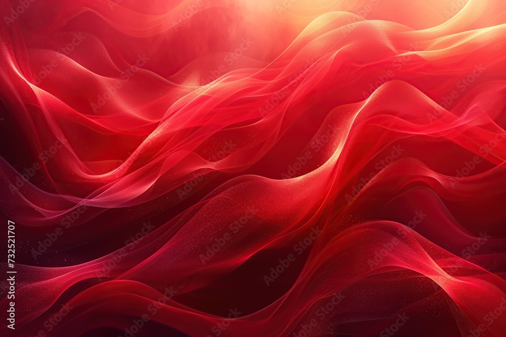 Obraz premium Red vector abstract background with curves and shadows. For designing flyers and websites