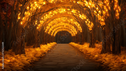 Luminous arch tunnel