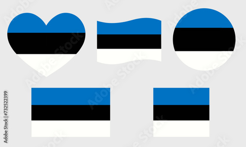 Flag Estonia icon. Estonia nation element set symbol vector ilustration.