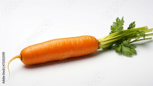 Close-Up of Carrot on White Surface