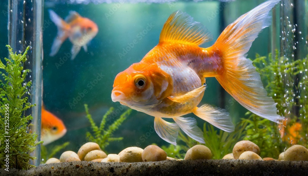 goldfish in aquarium goldfish in aquarium