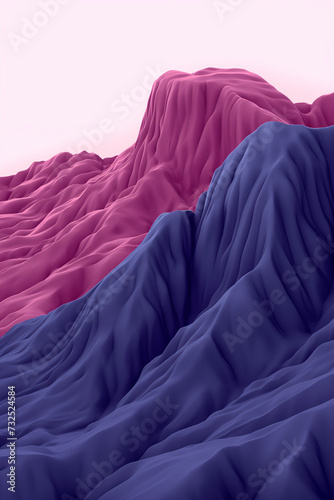 Fantasy purple and pink montain landscape