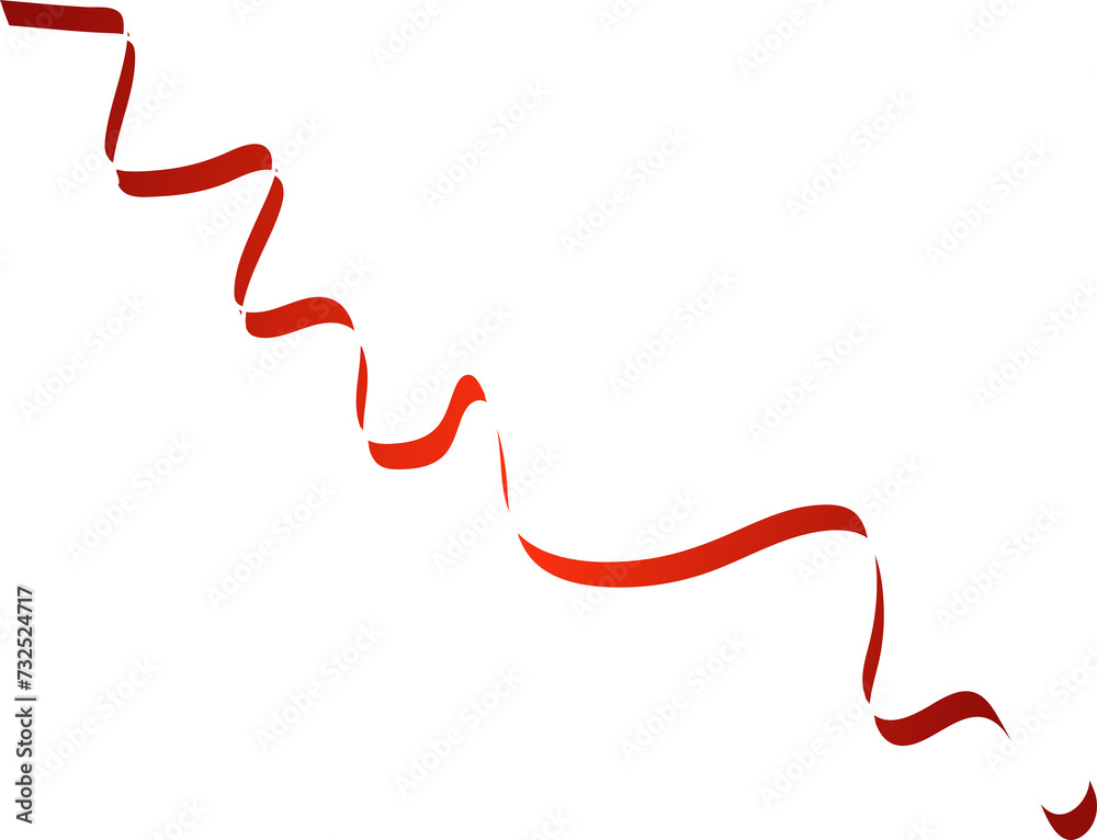 Red ribbon shadow. Decoration for holiday, new year Red ribbon shadow. Decoration for holiday, new year