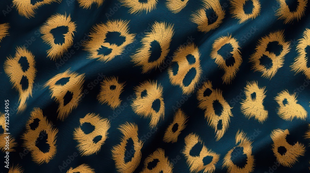Blue and gold leopard print digital paper pattern is ideal for print, scrapbooking, and wallpaper use Blue and gold leopard print digital paper pattern is ideal for print, scrapbooking, and wallpaper use