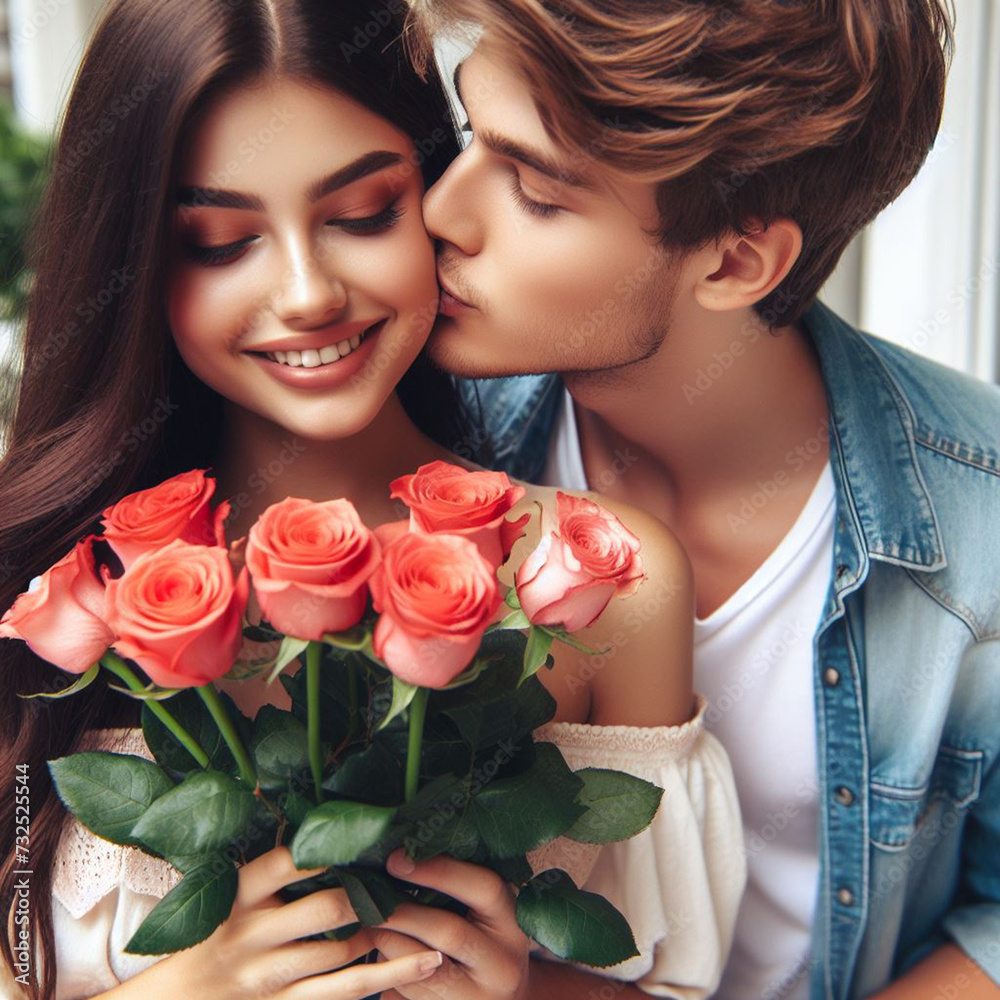 couple with rose couple with rose
