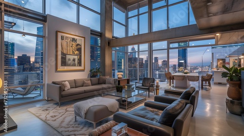 A contemporary loft-style l...