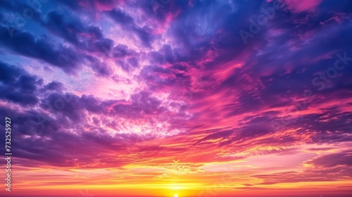 The dramatic, colorful sky at sunrise creates a scenic backdrop.  © Matthew