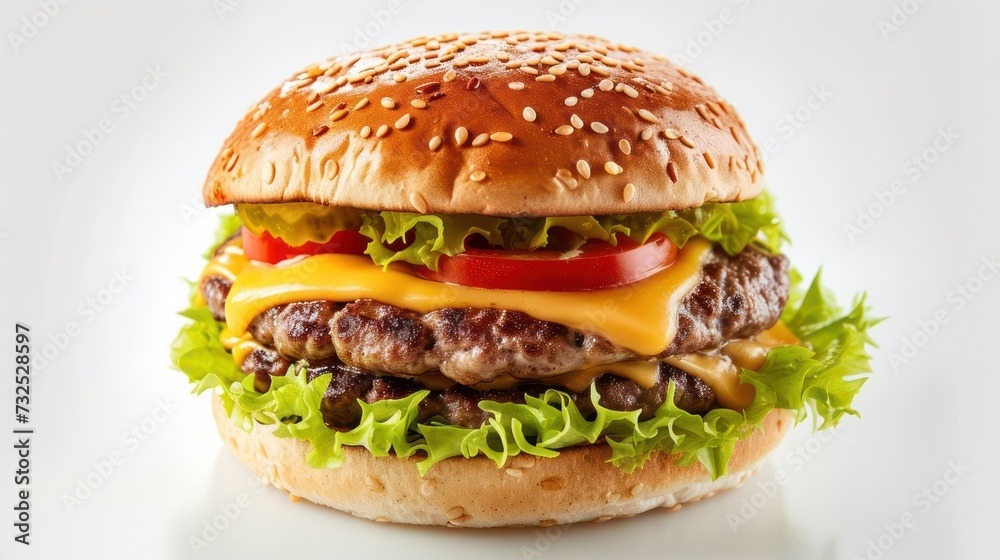 cheeseburger isolated on a white background cheeseburger isolated on a white background