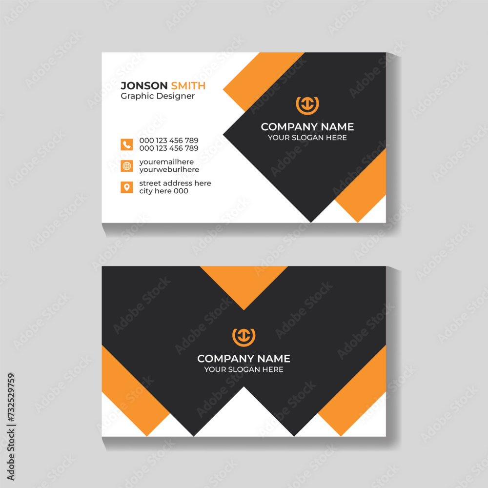 Professional corporate creative modern business card design template for your company