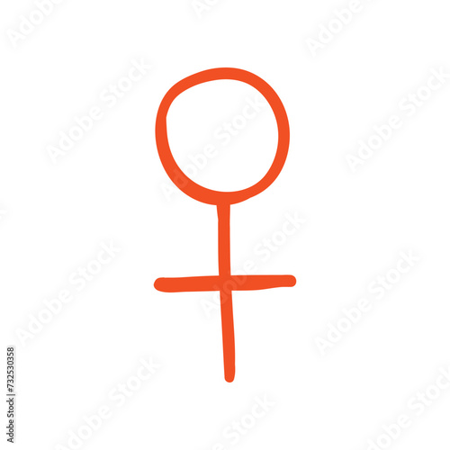 woman gender symbol. Venus symbol (ID: 732530358)