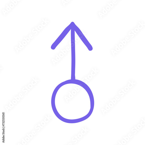 gender symbol of a man. Mars symbol (ID: 732530361)