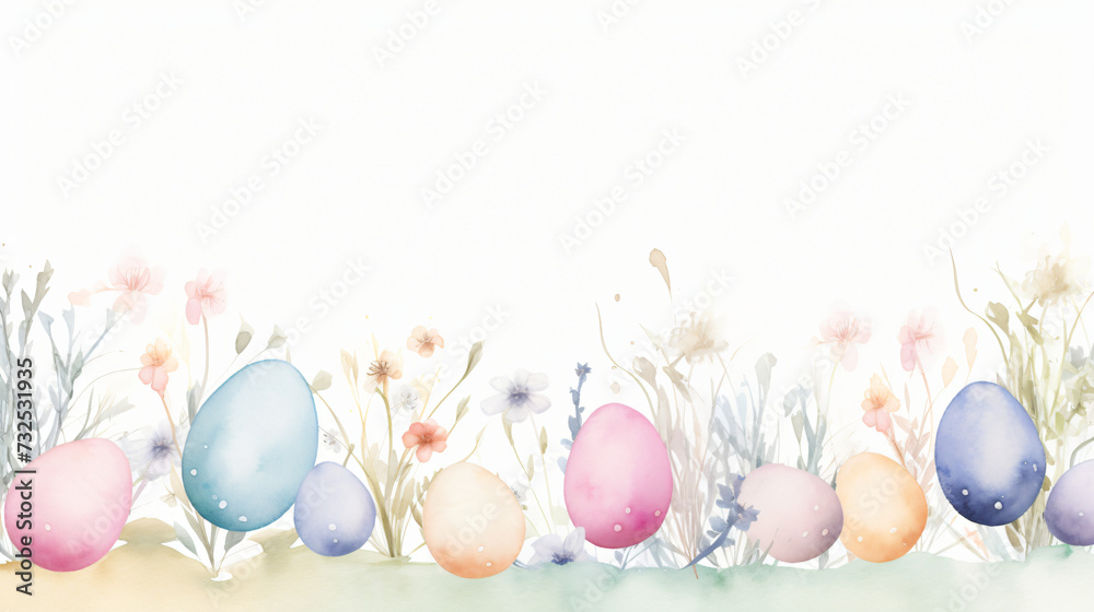 Serene Pastel Watercolor Easter
