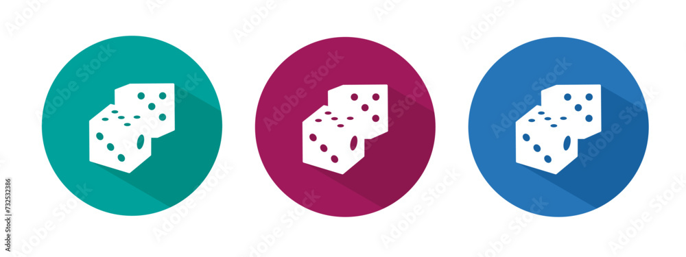 Icon for dice vector illustration in flat. Vector stock. Icon for dice vector illustration in flat. Vector stock.