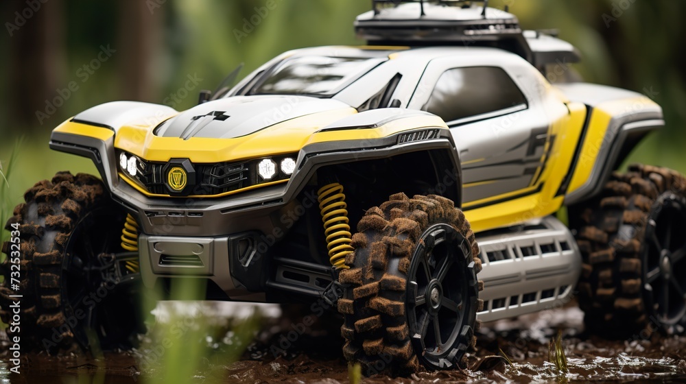 Fototapeta premium off road vehicle high tech futuristic vehicle