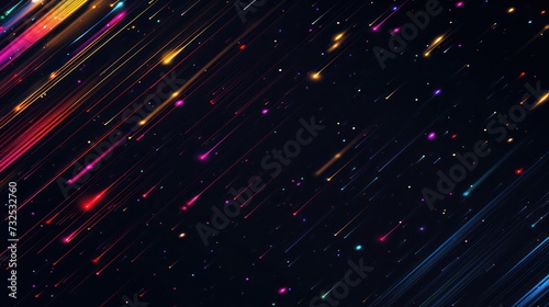 futuristic background with Stripes like a speed effect and small shooting stars