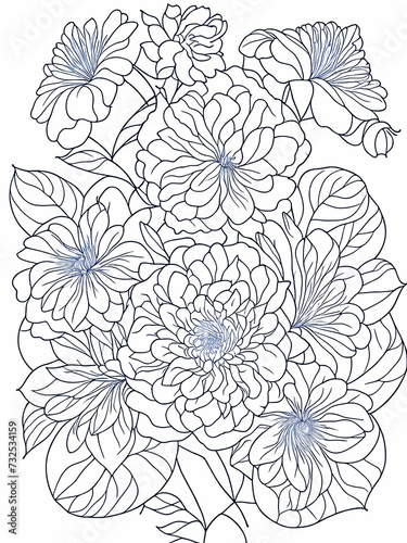 Flowers coloring pages