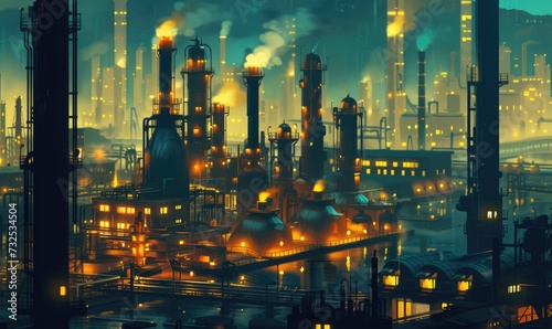 Twilight Oil Refinery
